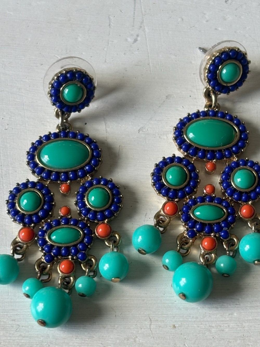 Banana Republic Turquoise Statement Chandelier Earrings